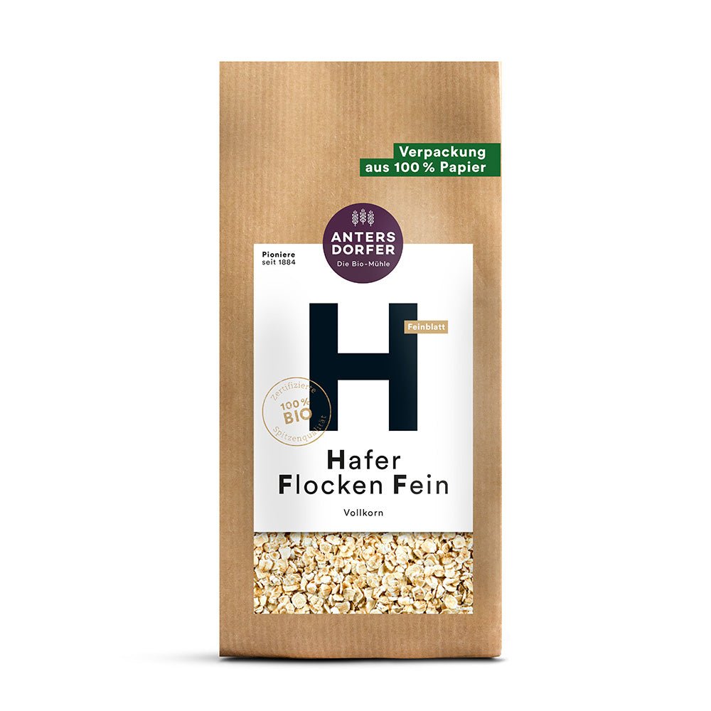 Bio Hafer Flocken Fein (Vollkorn) 500g - SUVENSO