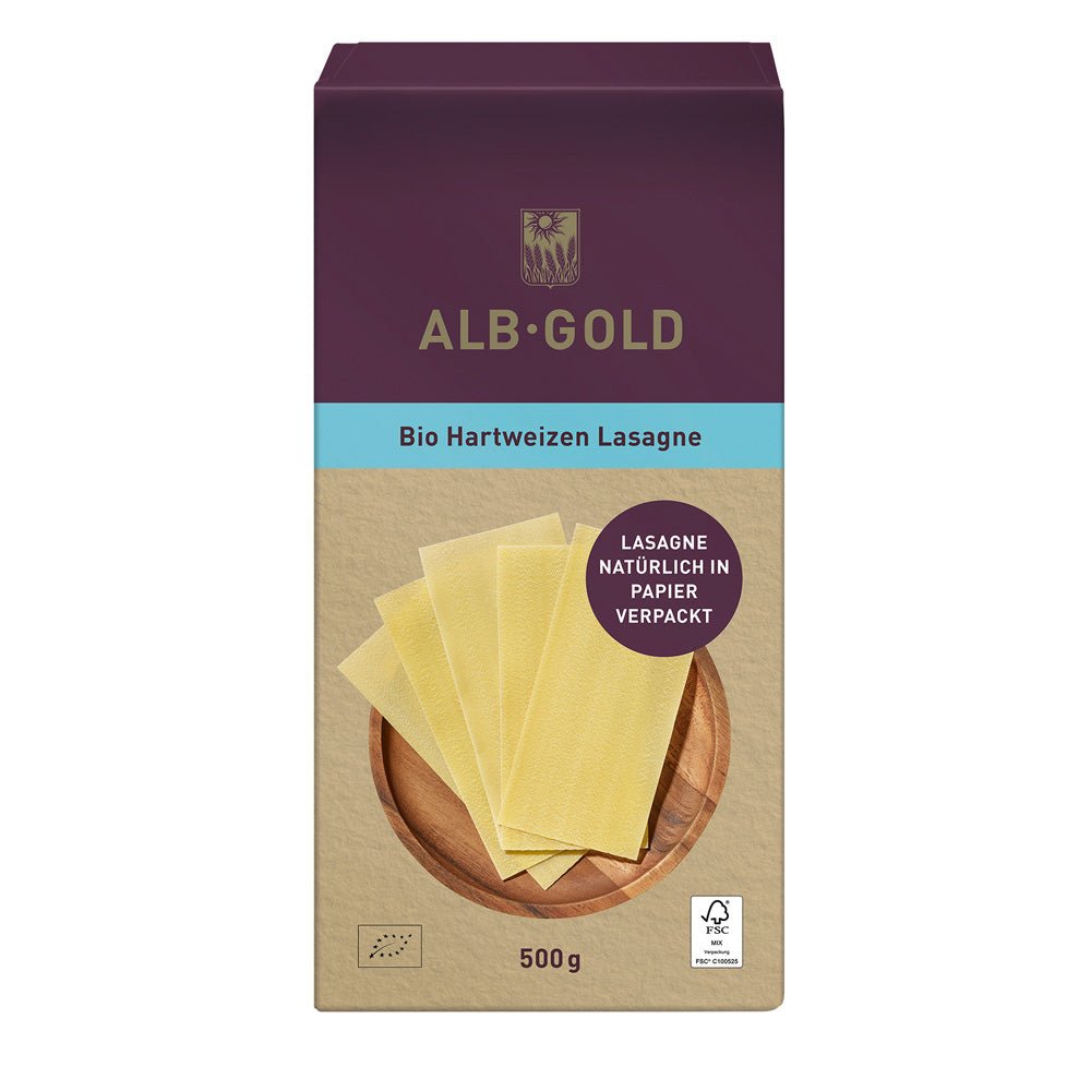 Bio Hartweizen Lasagne 500g - SUVENSO