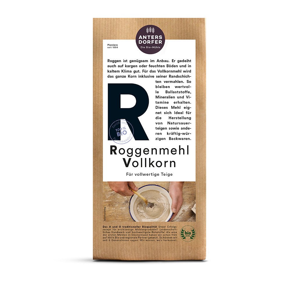 Bio Roggenmehl Vollkorn 1 kg - SUVENSO