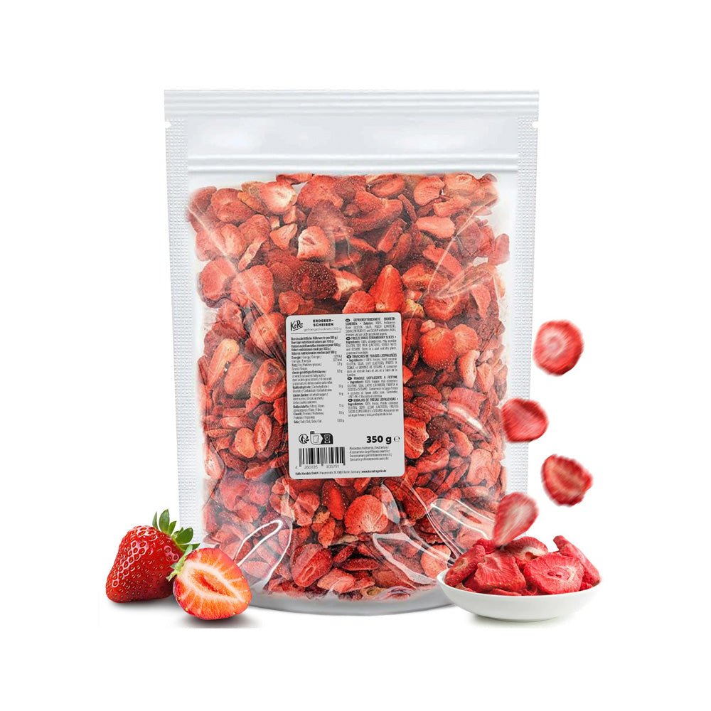 Gefriergetrocknete Erdbeerscheiben 350 g - SUVENSO