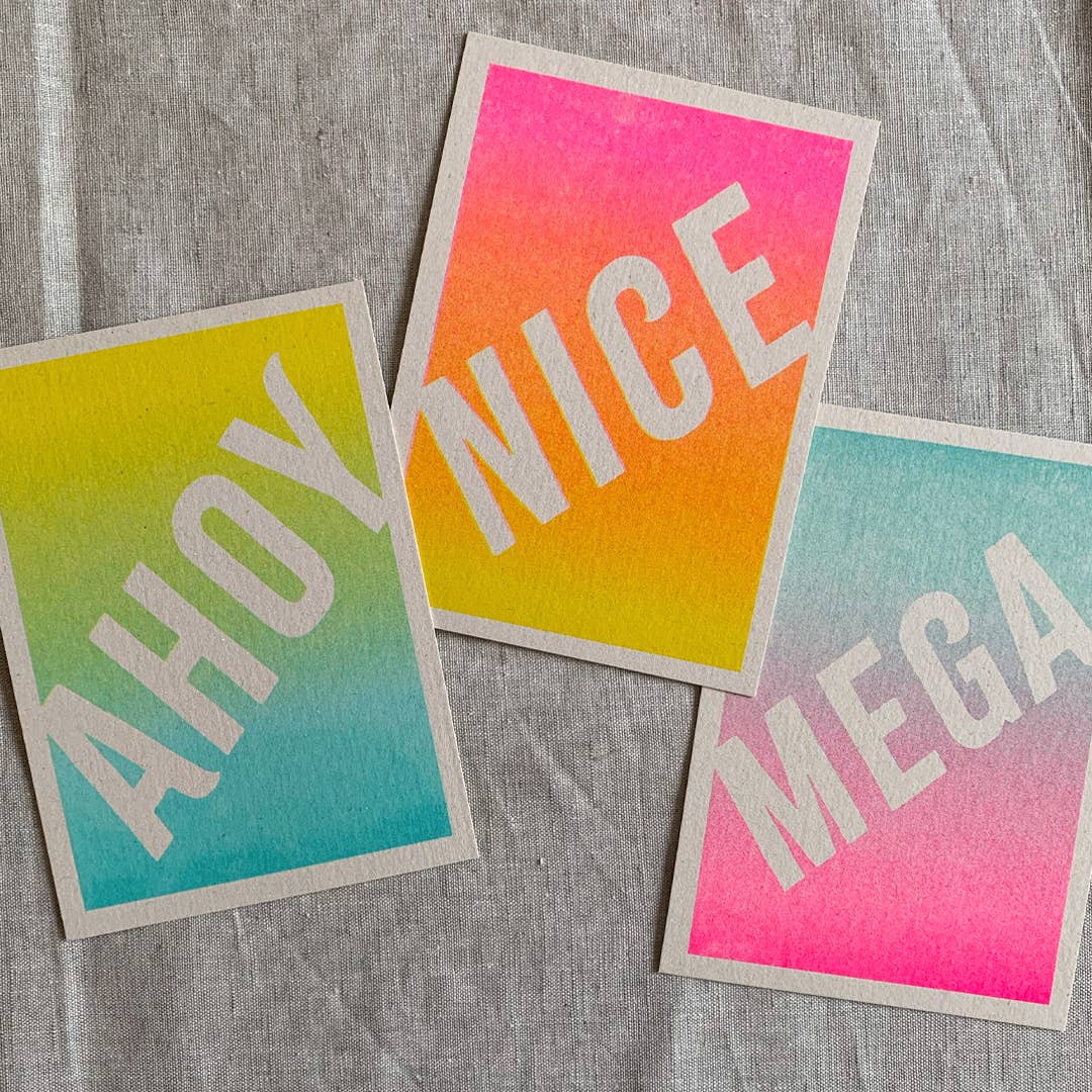 Postkarte / Verlauf / Mega / Ökopapier - unverpackt & lose