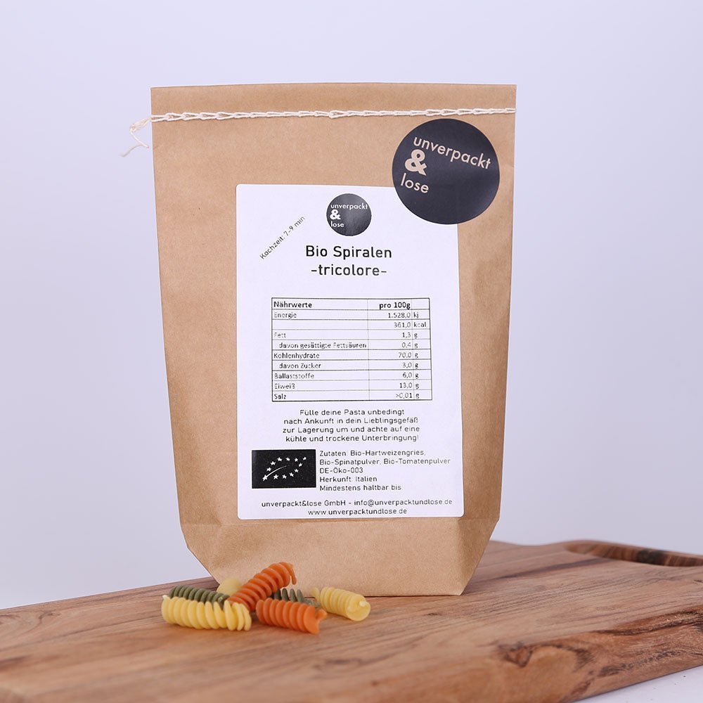 Spiralen tricolore Bio - unverpackt & lose