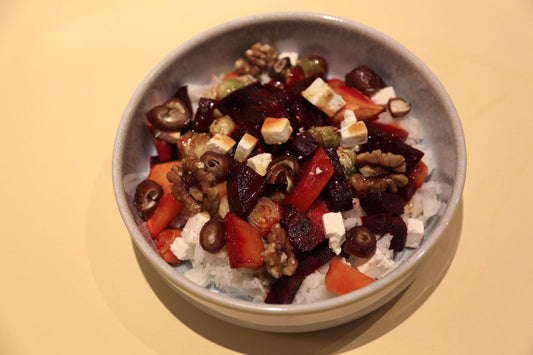 Basmatireis mit Süßkartoffel, Rote Beete und Rosenkohl - unverpackt & lose