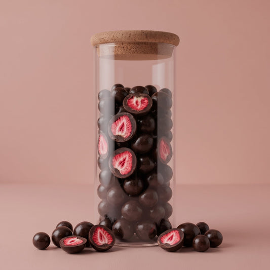 Erdbeeren_gefriergetrocknet_in_Zartbitterschokolade_Bio_suvenso