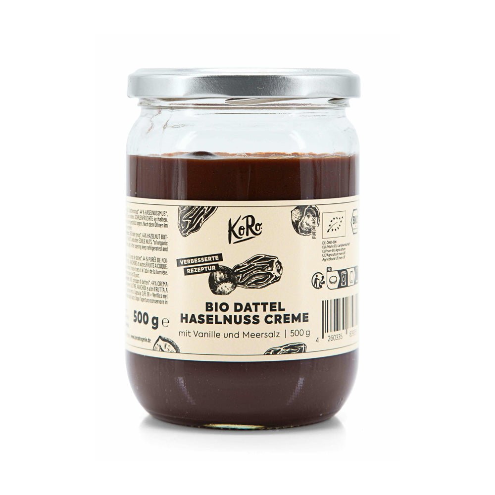 Bio Dattel Haselnuss Creme 500 g - SUVENSO