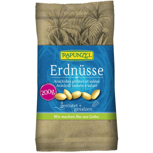 Bio Erdnüsse geröstet, gesalzen, 200g - SUVENSO