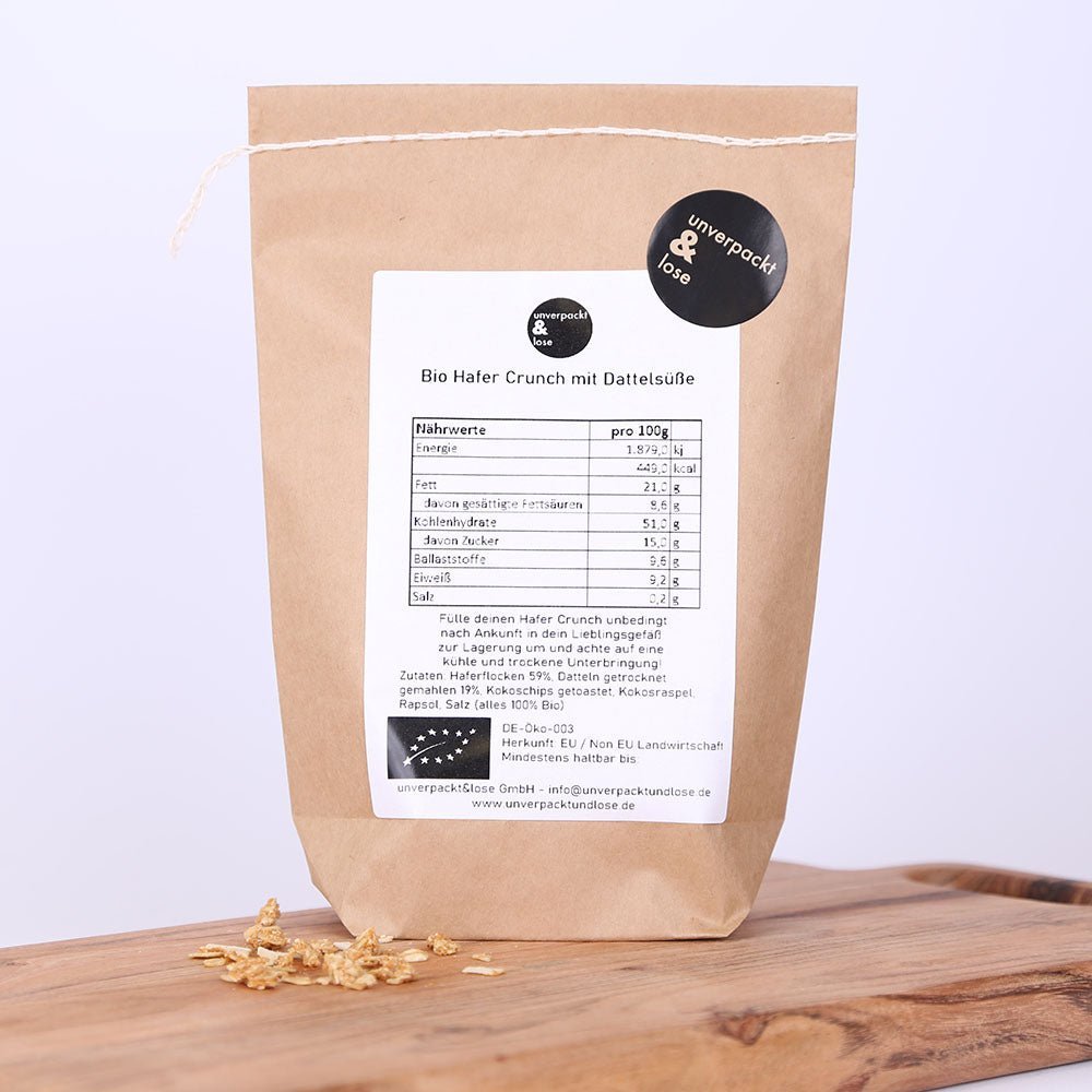Bio Hafer Crunchy mit Dattelsüße - unverpackt & lose