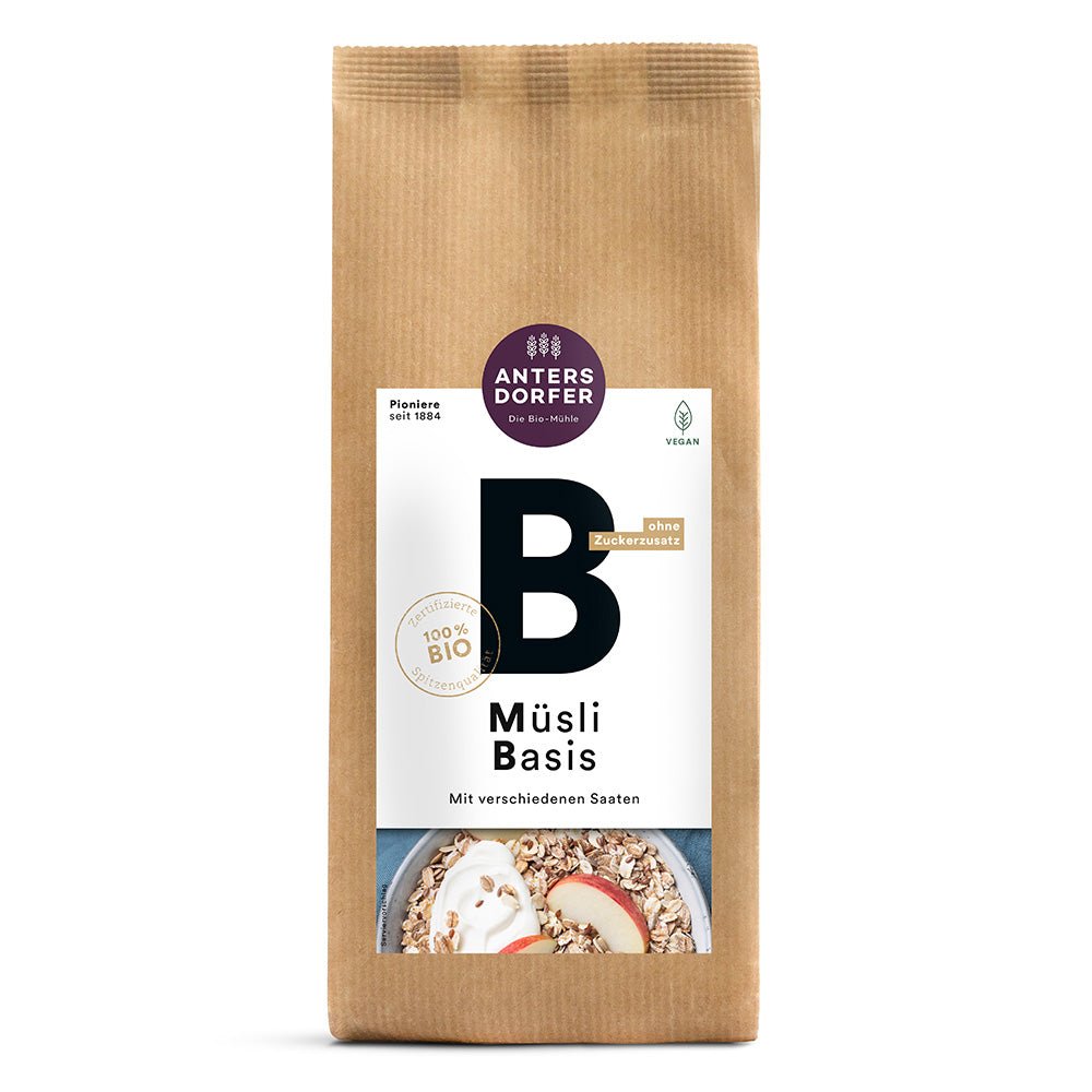 Bio Müsli Basis (mit verschiedenen Saaten) 600g - SUVENSO