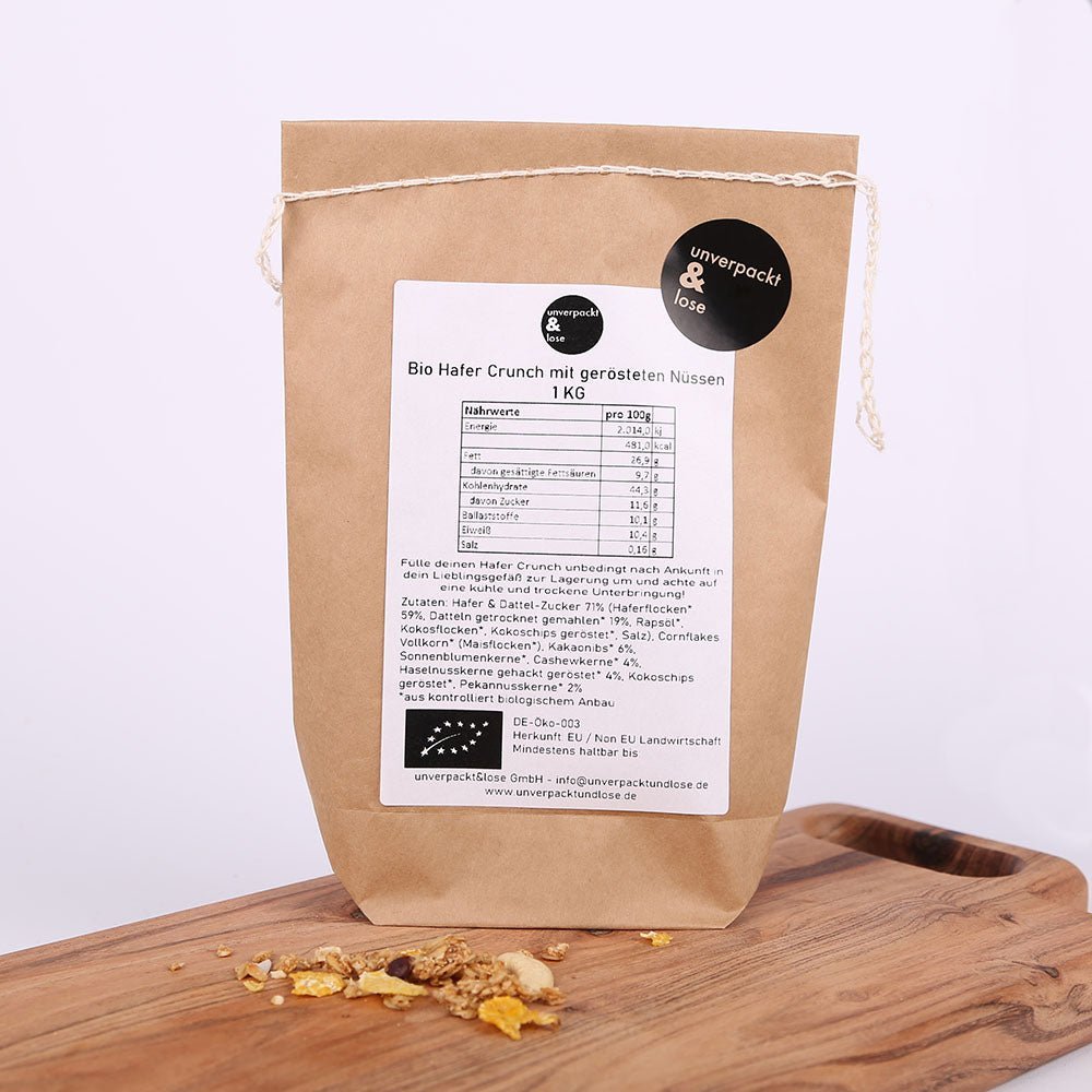 Bio Nuss Hafer Crunchy mit Dattelsüße - unverpackt & lose
