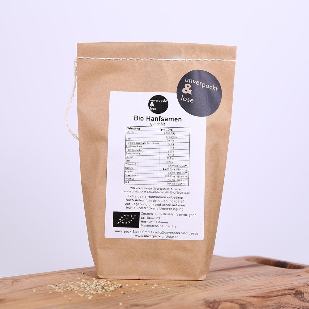 Hanfsamen geschält Bio - unverpackt & lose