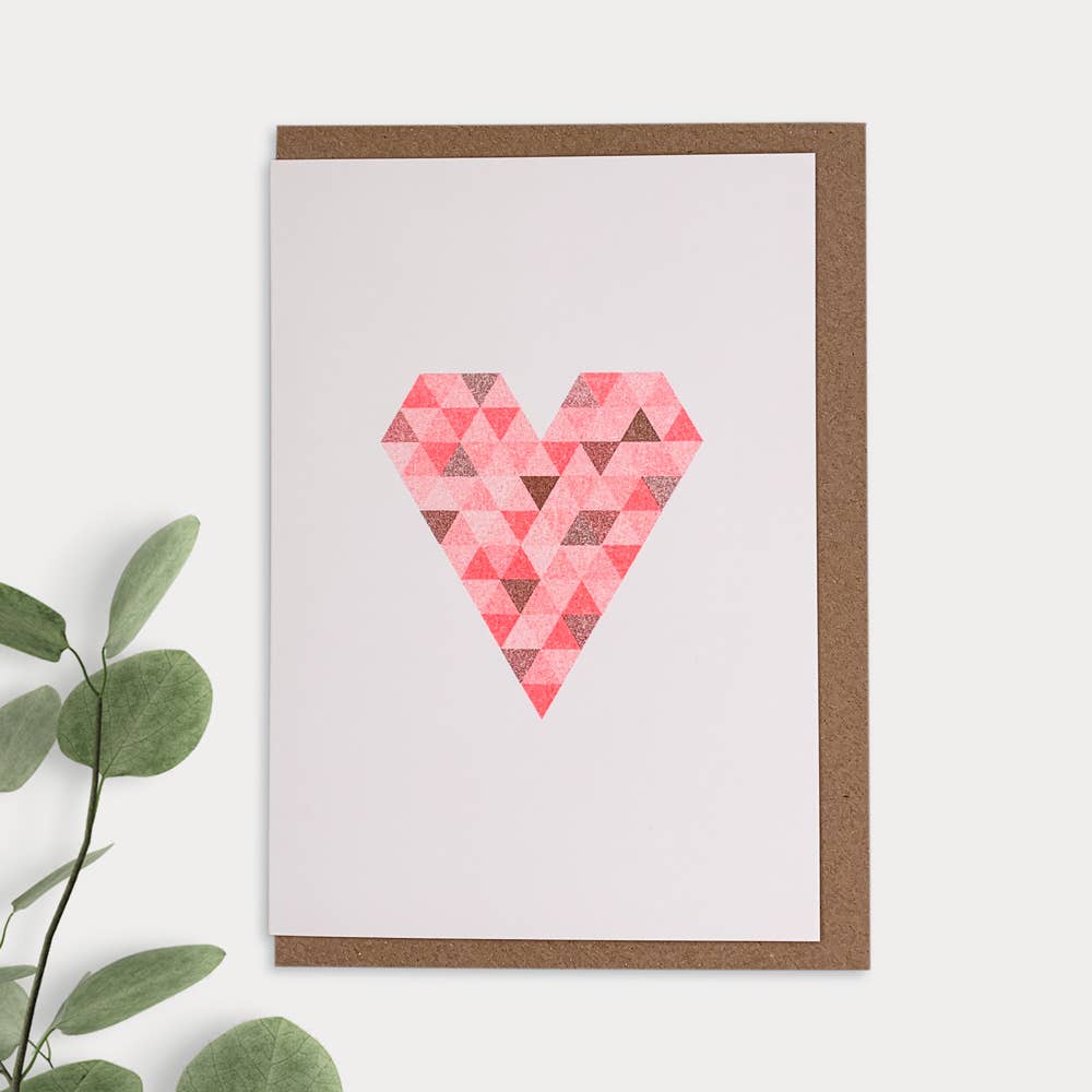 Herz Geschenkekarte mit Umschlag - unverpackt & lose