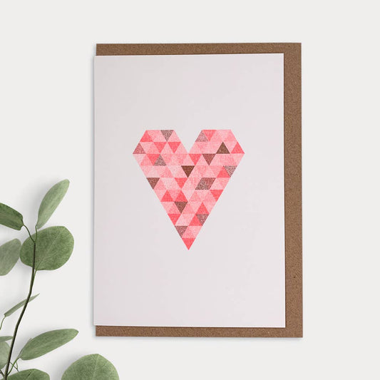 Herz Geschenkekarte mit Umschlag - unverpackt & lose