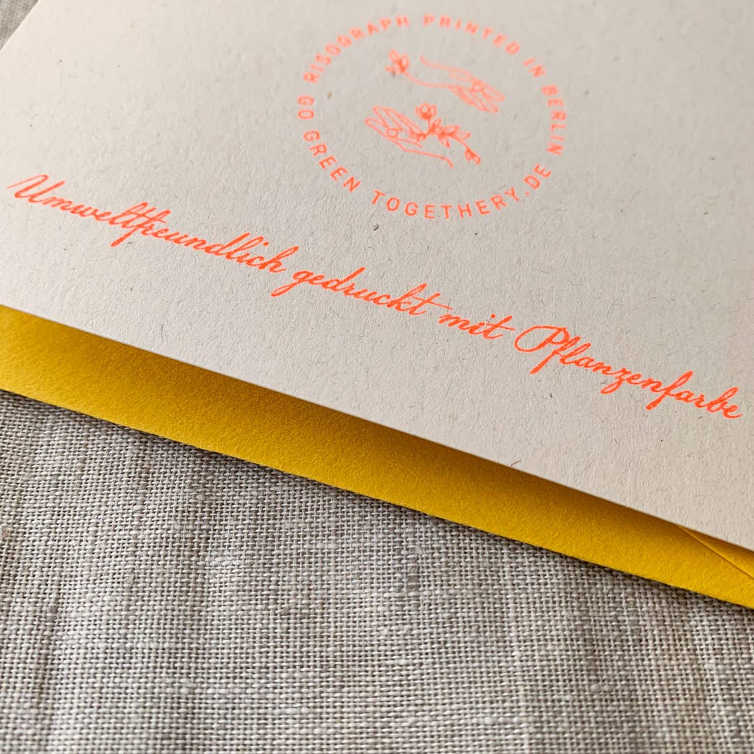 Klappkarte / Hase / 1+1 / Recyclingpapier - unverpackt & lose