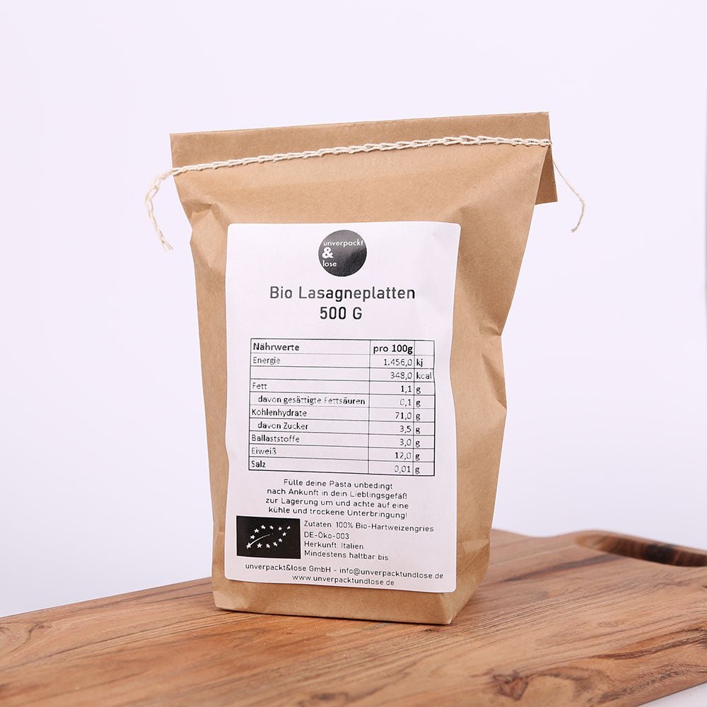 Lasagneplatten hell Bio - unverpackt & lose