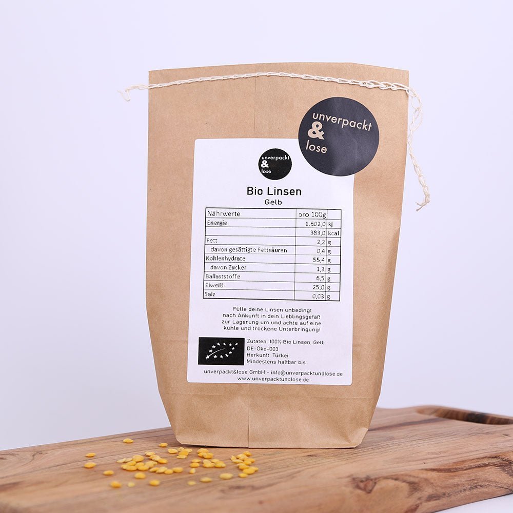 Linsen Gelb Bio - unverpackt & lose