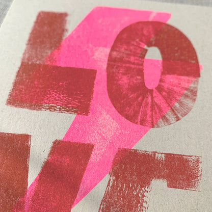 Postkarte / Blitz / Love / Ökopapier / Pflanzenfarbe - unverpackt & lose