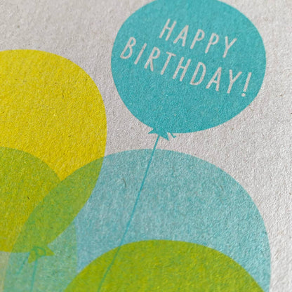 Postkarte / Luftballons / Happy Birthday / Ökopapier - unverpackt & lose