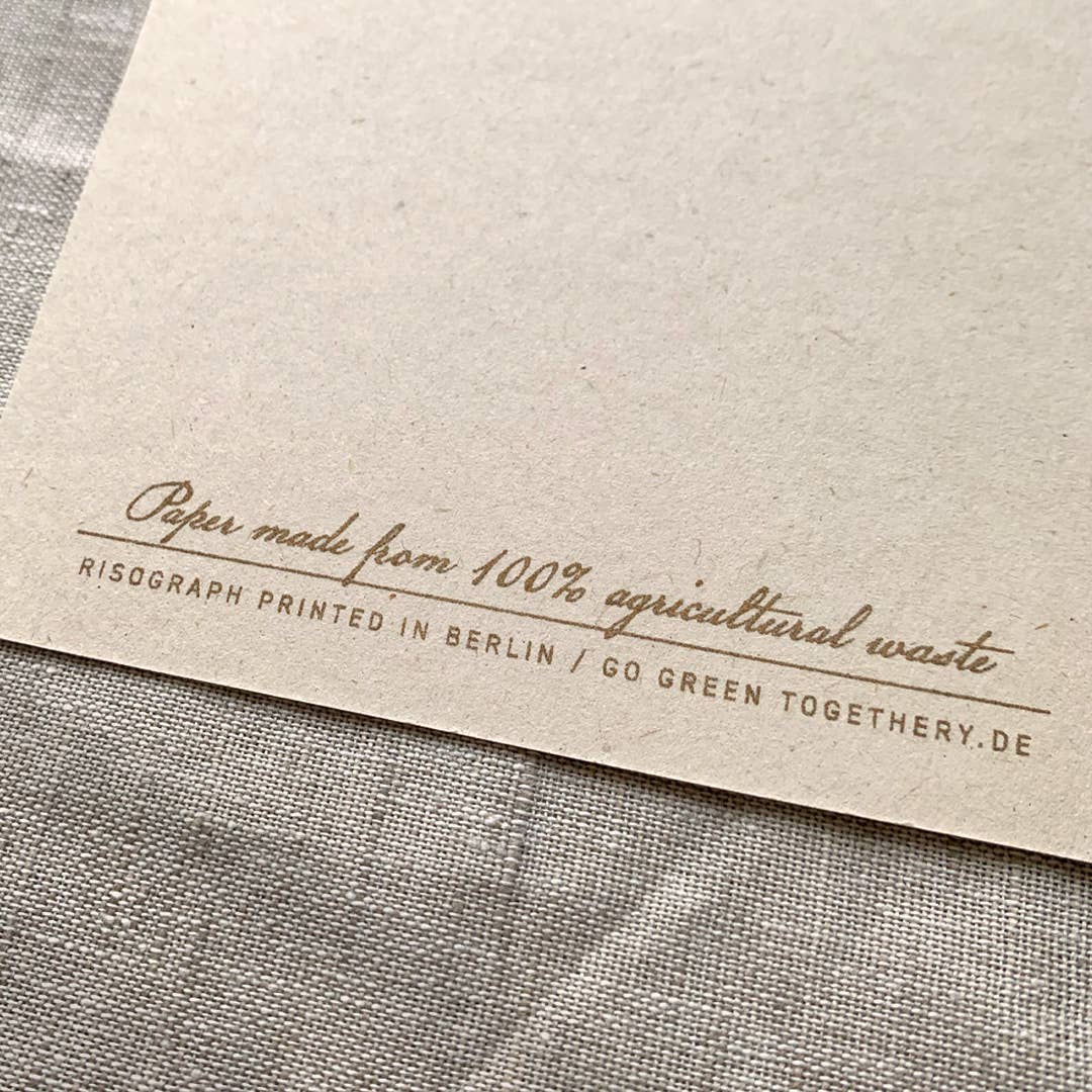 Postkarte / Typo / Easy Peasy / Ökopapier - unverpackt & lose