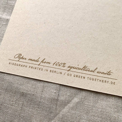 Postkarte / Typo / Easy Peasy / Ökopapier - unverpackt & lose