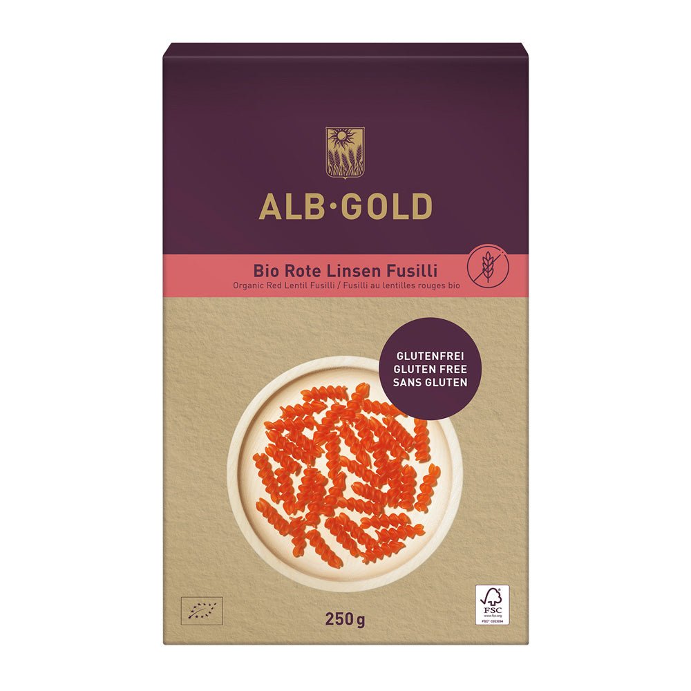 Rote Linsen Fusilli 250g - SUVENSO
